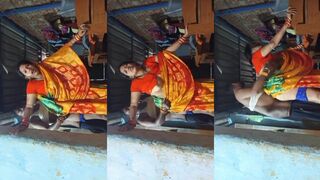 Moaning bhabhi sex in saree in standing viral xxx