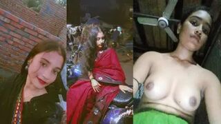 Young Girl Showing Pressing Her Boobs