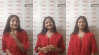 Indian cute girl making nude boobs vlog for her lover