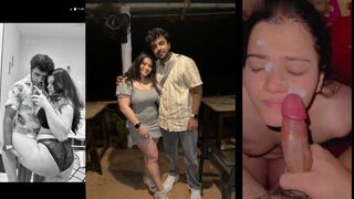 Gorgeous High Class Babe  Giving Sloppy Blowjob to Boyfriend Cum Swallow