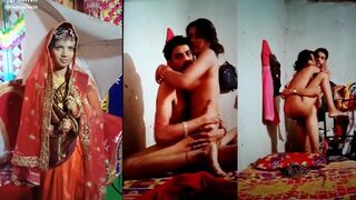 Beautiful Newly Married Young Desi Girl Fully Nude Fucked by Husband on Suhagraat Video