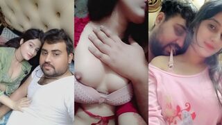 Beautiful Pakistani Newly Married Couple Kissing Niple Teasing Pussy Rubbing