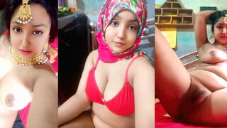 Hijabi Bengali Cuck Wife Showing Nude Body Masturbating Giving Blowjob Hard Fucking