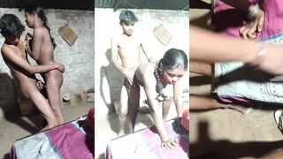 Indian village Bhabhi threesome with Young devar and husband viral mms