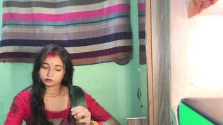 Newly Married Innocent Wife Sucking Husband Dick Stand Fucking Without Removing Sari