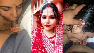 [Album] Sexy Newly Married Wife Mahi Sucking Husband Dick and Fucking