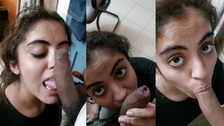 Horny Girl Sucking Lover Dick