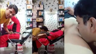 Husband Licking Wife Pussy in Beauty Parlur